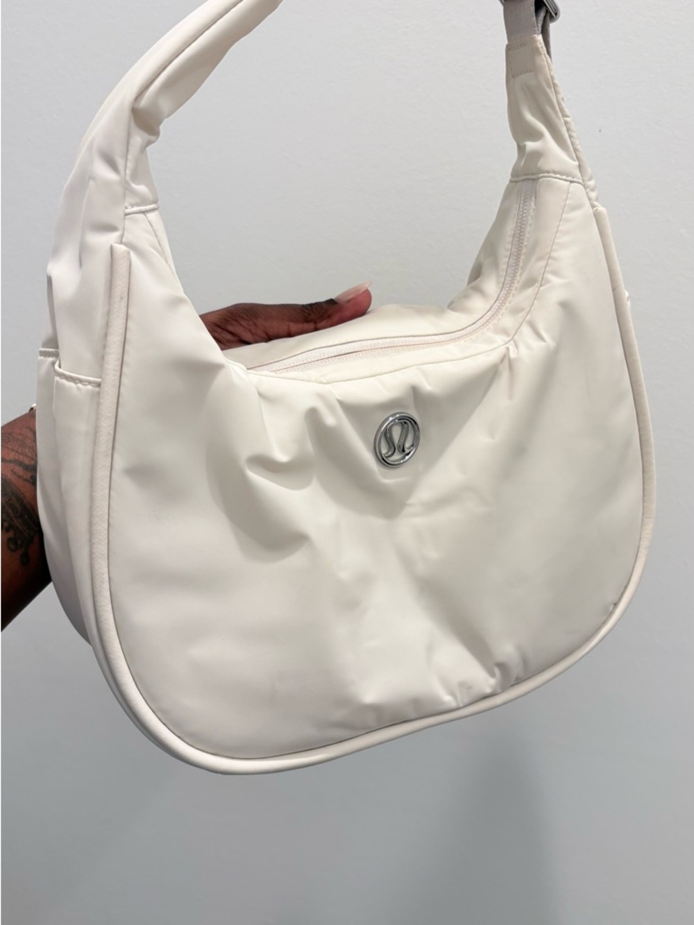 lululemon athletica Cream Crescent Shoulder Bag